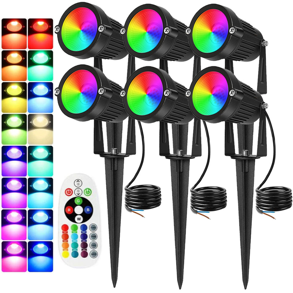Outdoor Lighting Ip65 - RGBW Landschapsverlichting 10W met afstandsbediening Spotlight