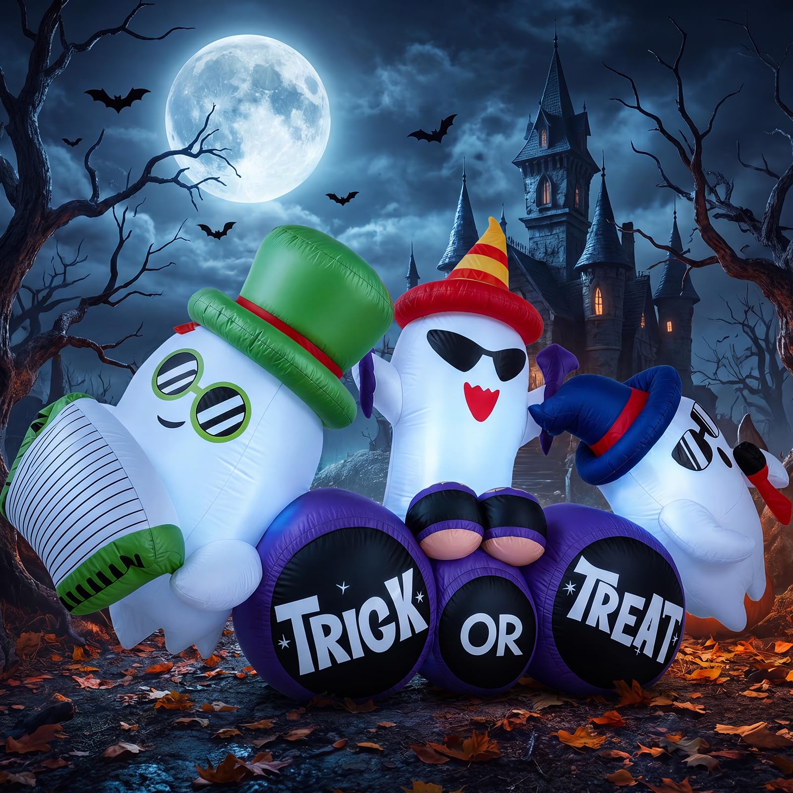 Outdoor Lighting Effects - 240 cm opblaasbare Halloween-decoratie met LED-verlichting