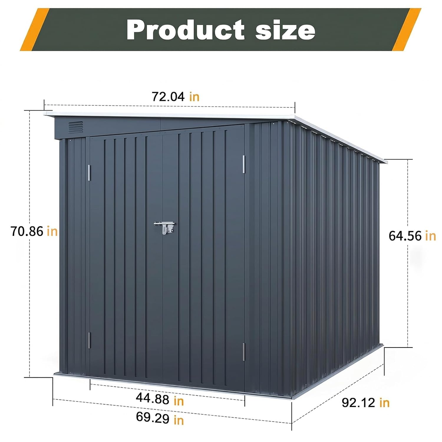 6x8 FT metalen schuur met dubb - Outdoor Lighting Waterproof recensie en prijs