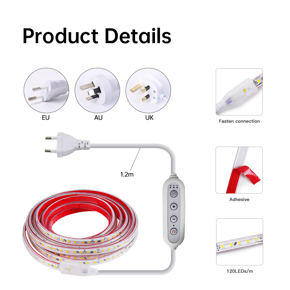 AC 220V Zelfklevende LED Strip - Outdoor Lighting Uk recensie en prijs