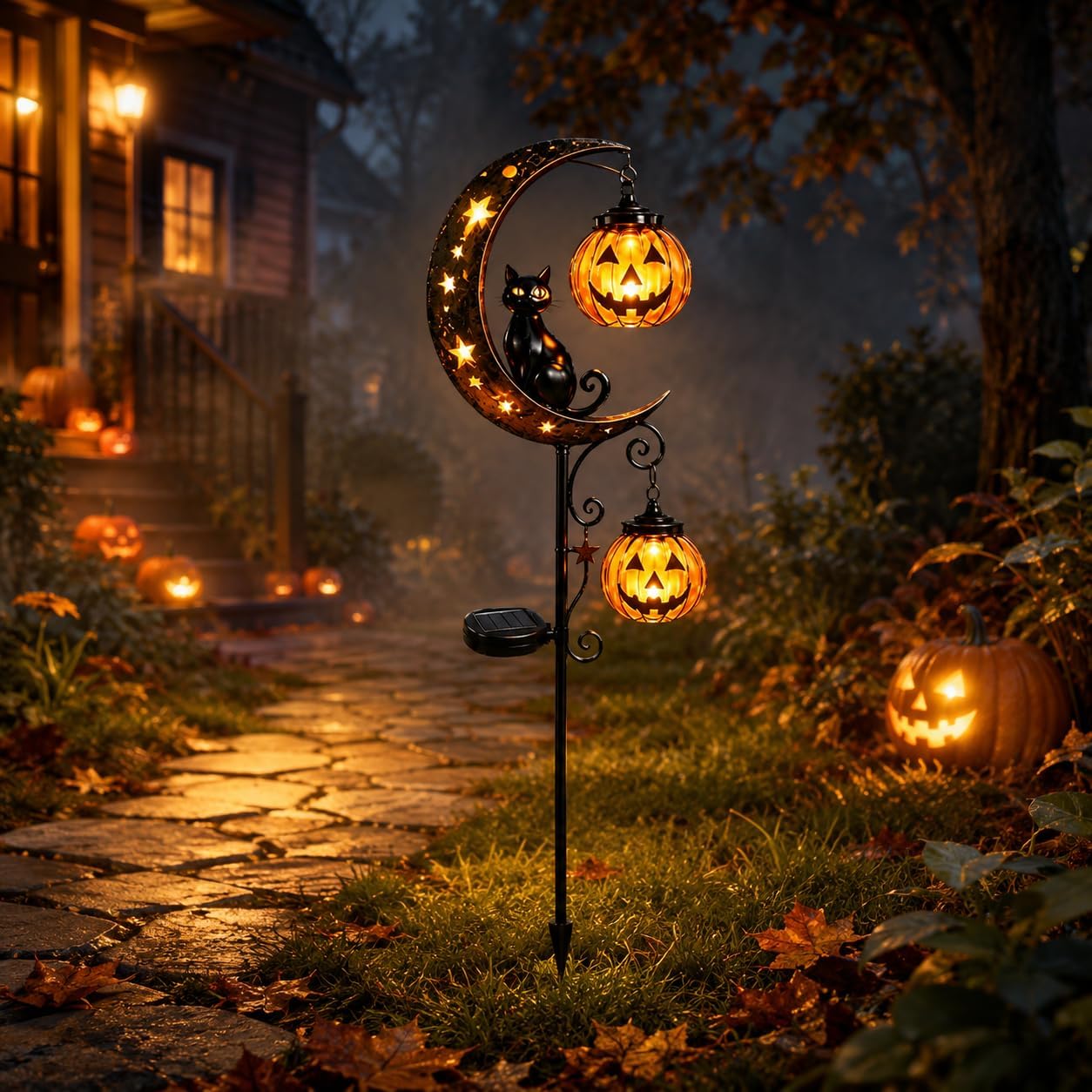 Solar Halloween Zwarte Kat & P - Outdoor Lighting Black recensie en prijs